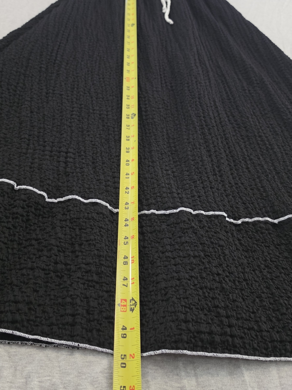 See You Monday Black Midi Dress with White Trim - Picture 6 of 8